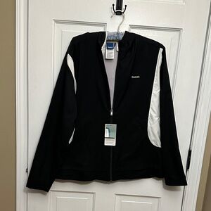 Reebok Women's Black  Jacket with White Accents